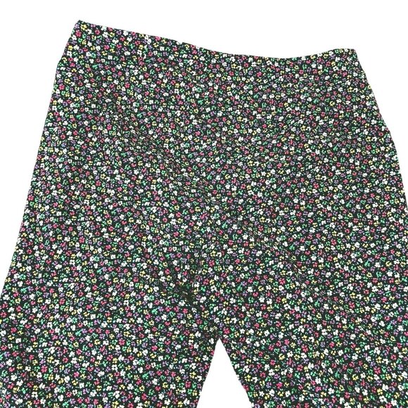 Liz Claiborne Capris Jackie Womens 8P Pink Blue White Flowers Pants Flat Front - Picture 5 of 9